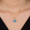 Trillion-Cut Aquamarine Pendant in Diamond Trillon Pendent