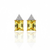 Lemon Topaz and Diamond Tapered Stud Earrings in 14K Gold