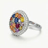 Princess Diana Inspired Tourmaline Ring with Diamond Halo