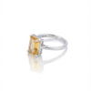 Classic Emerald-Cut Citrine Silver Ring