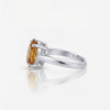 Oval Citrine Solitaire Ring
