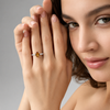 Oval Citrine Solitaire Ring