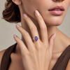 Oval Amethyst Bezel Ring