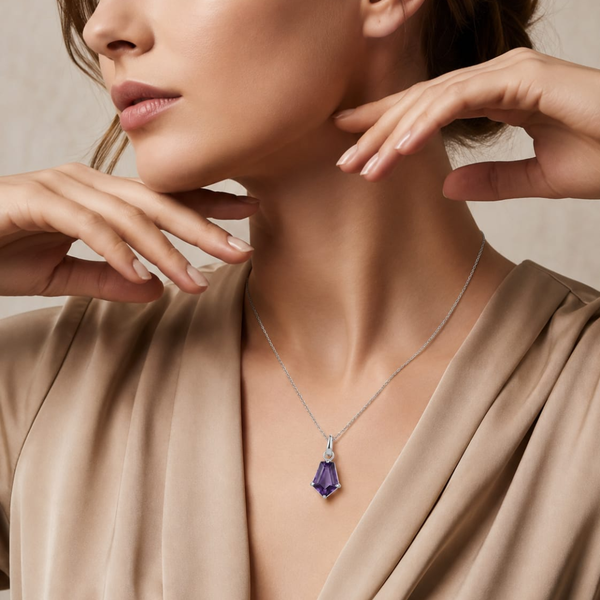 Kite-Cut PurpleAmethyst Pendant