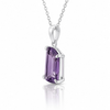 S - Shape fancy Amethyst silver pendant