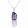 S - Shape fancy Amethyst silver pendant