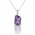 S - Shape fancy Amethyst silver pendant