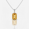 Emerald-Cut Citrine Pendant