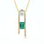Natural Emerald With Diamond Luxury Pendent