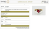 Classic Princess shape-Stone Ruby in Diamond Ring