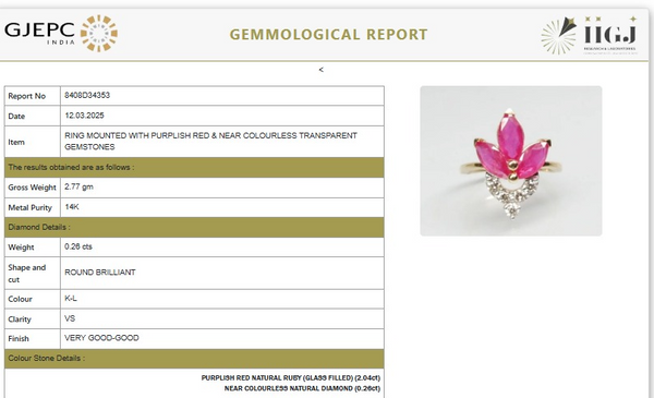 Marquise shape-Stone Ruby in Diamond Ring