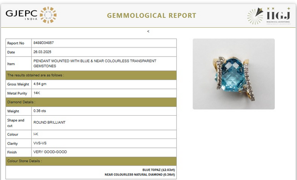 Ascher Cut Aquamarine in diamond Cover Pendant