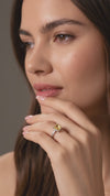 Classic Emerald-Cut Citrine Silver Ring