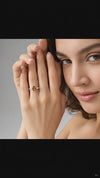 Oval Citrine Solitaire Ring
